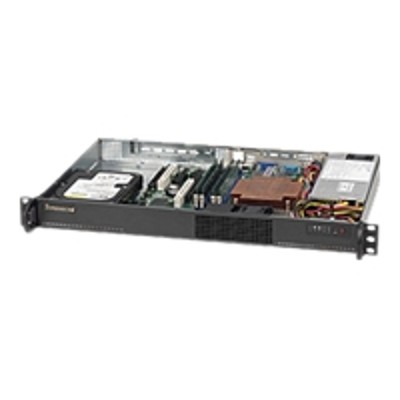 Super Micro CSE-510-203B Supermicro SC510 203B - Rack-mountable - 1U - micro ATX 200 Watt - black Super Micro CSE-510-203B Supermicro SC510 203B - Rack-mountable - 1U - micro ATX 200 Watt - black