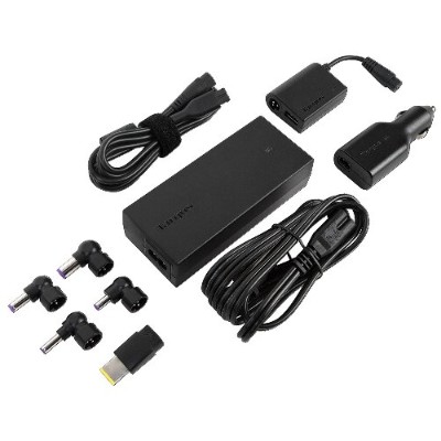 Targus APM32US Laptop Travel Charger with USB Fast Charging Port Power adapter AC car airplane for Acer Chromebook 15 HP 15 ENVY x360 Pavilion 14