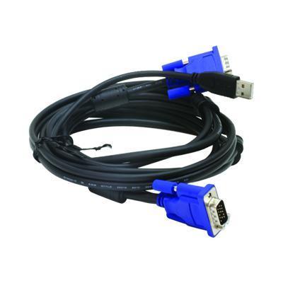 D-link Dkvm-cu Dkvm-cu - Video / Usb Cable - 4 Pin Usb Type A  Hd-15 (m) - Hd-15  4 Pin Usb Type B (m) - 6 Ft - For Dkvm 4u