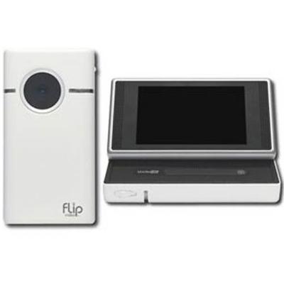 SlideHD 4 hrs - Camcorder - High Definition - widescreen - 1.6 Mpix - internal flash memory - white (Open Box Product Limited Availability No Back Orders)