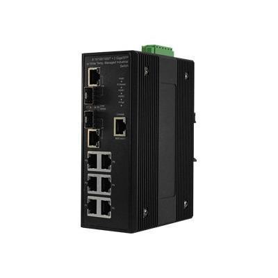 Transition SISGM1040 262E LRT Industrial Class 1 Div 2 Certified Switch managed 6 x 10 100 1000 2 x combo Gigabit SFP DIN rail mountable wall mountab