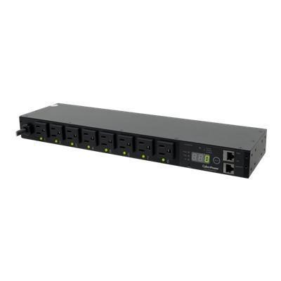 Cyberpower PDU15SW8FNET Switched Series PDU15SW8FNET Power distribution unit rack mountable AC 100 120 V Ethernet RS 232 input NEMA 5 15 output co