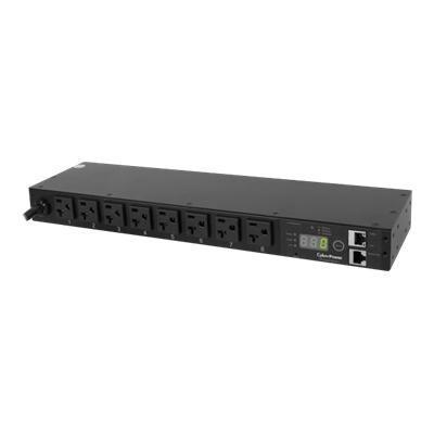 Cyberpower PDU20MT8FNET Monitored Series PDU20MT8FNET Power distribution unit rack mountable AC 100 120 V Ethernet RS 232 input NEMA L5 20 output