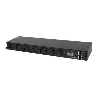 Cyberpower PDU20SW8FNET Switched Series PDU20SW8FNET Power distribution unit rack mountable AC 100 120 V Ethernet RS 232 input NEMA 5 20 output co