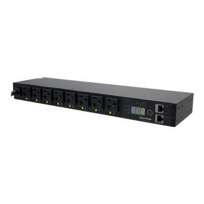 Cyberpower PDU20SWT8FNET Switched Series PDU20SWT8FNET Power distribution unit rack mountable AC 100 120 V Ethernet RS 232 input NEMA L5 20 output
