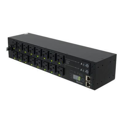 Cyberpower PDU30SWT16FNET Switched Series PDU30SWT16FNET Power distribution unit rack mountable AC 120 V Ethernet input NEMA L5 30 output connector