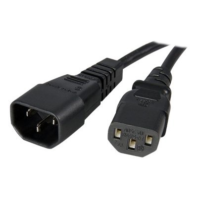 StarTech.com PXT100146 6 ft 14 AWG Computer Power Cord Extension C14 to C13 Power extension cable IEC 60320 C14 to IEC 60320 C13 6 ft black