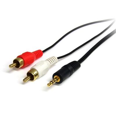 StarTech.com MU1MMRCA 1 ft Stereo Audio Cable 3.5mm Male to 2x RCA Male Audio cable stereo mini jack M to RCA x 2 M 1 ft black