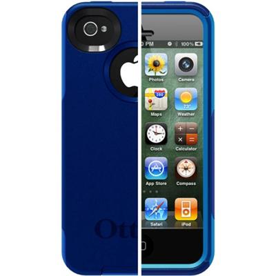 iPhone 4 / 4S Commuter Series Case - Night Blue PC / Ocean Slip Cover