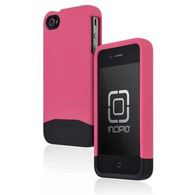iPhone 4 4S EDGE PRO Hard Shell Slider Case - Neon Pink / Matte Black