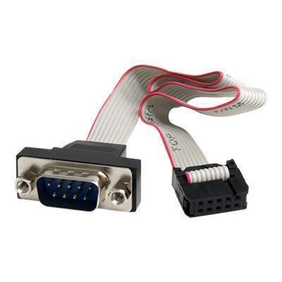 StarTech.com PNL9M16 16 9 Pin Serial Male to 10 Pin Header Panel Mount Cable Serial cable DB 9 M to 10 pin IDC F 1.3 ft gray