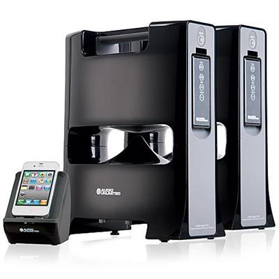 2.4GHz Digital Wireless Indoor/Outdoor Stereo Speaker Pair w/ Remote & Dual Power Transmitter Black