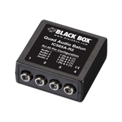 Black Box IC565A R2 Quad Audio Balun Audio extender RCA RJ 45 up to 0.9 miles
