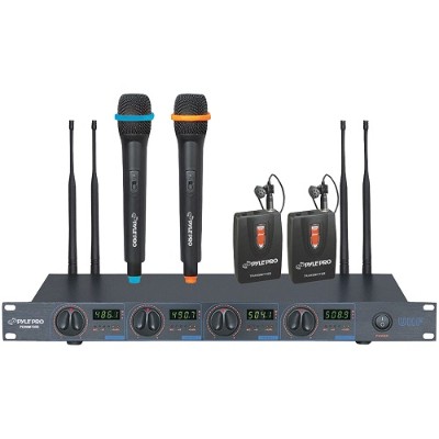 Pyle PDWM7300 4 Microphone Wireless UHF System