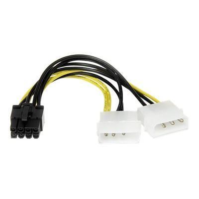StarTech.com LP4PCIEX8ADP 6in LP4 to 8 Pin PCI Express Video Card Power Cable Adapter Power adapter 4 pin internal power M to 8 pin PCI Express power M