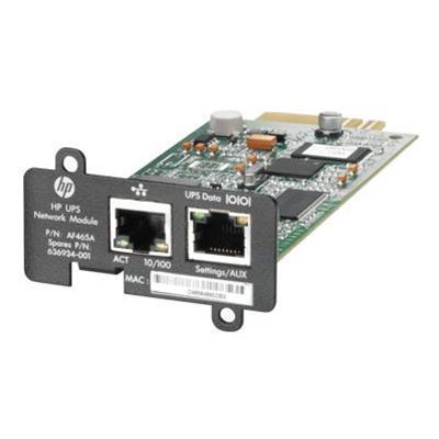 Hewlett Packard Enterprise AF465A UPS Network Module MINI SLOT Kit Remote management adapter 100Mb LAN for R T2200 G4 R T3000 G2 R T3000 G4 R1500 G4