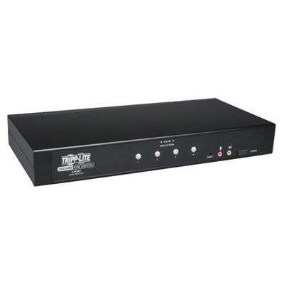 4-Port Secure KVM Switch DVI / USB Audio NIAP EAL2  - KVM / audio switch - 4 ports - desktop