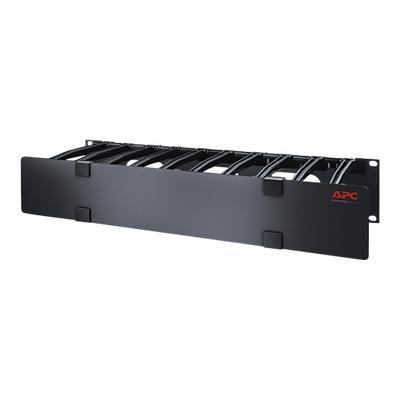 APC AR8606 Horizontal Cable Manager Single Sided with Cover Rack cable management panel with cover black 2U for P N AR3100 AR3150