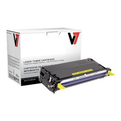 V7 TXY26180H High Yield yellow remanufactured toner cartridge equivalent to Xerox 113R00725 for Xerox Phaser 6180DN 6180MFP D 6180MFP N 6180N