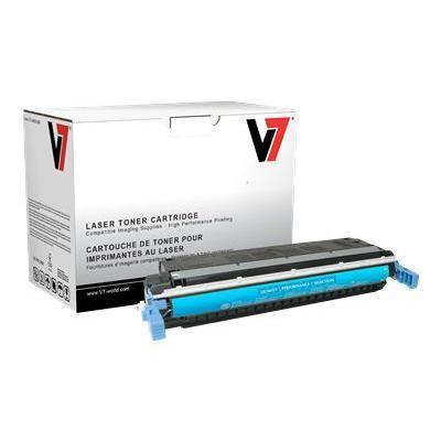 V7 THC29731A Cyan remanufactured toner cartridge equivalent to HP C9731A for HP Color LaserJet 5500 5550
