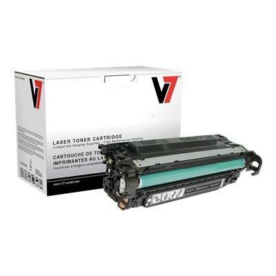 V7 THK23525 Black remanufactured toner cartridge equivalent to HP CE250A for HP Color LaserJet CM3530 MFP CM3530fs MFP CP3525 CP3525dn CP3525n CP3