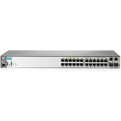 Hewlett Packard Enterprise J9625A ABA Aruba 2620 24 PoE Switch managed 24 x 10 100 PoE 2 x 10 100 1000 2 x SFP rack mountable PoE 382 W