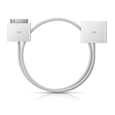 DockExtender Alternative Design 19-inch Cable for 30-Pin iPod / iPhone - White