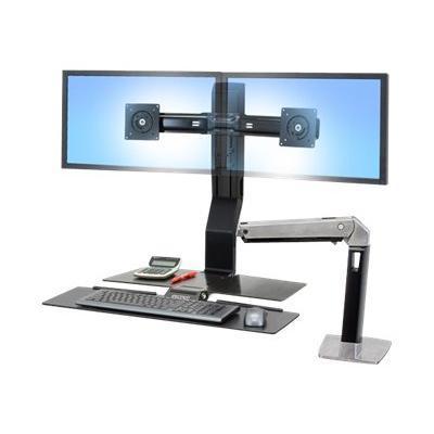 WorkFit-A Dual with Worksurface+ - stand