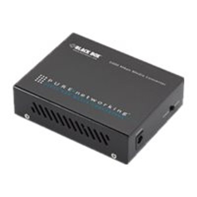 Black Box LGC201A UK Pure Networking Gigabit Media Converter Fiber media converter Gigabit Ethernet 1000Base SX 1000Base TX RJ 45 SC multi mode up