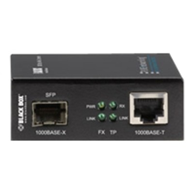 Black Box LGC200A Pure Networking Gigabit Media Converter Fiber media converter Gigabit Ethernet 1000Base TX RJ 45 SFP mini GBIC