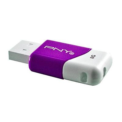 Compact Attaché 8GB USB 2.0 Flash Drive - Purple