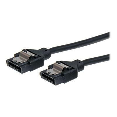 StarTech.com LSATARND18 Latching Round SATA Cable - SATA cable - Serial ATA 150/300/600 - SATA (R) to SATA (R) - 1.5 ft - latched round - black StarTech.com LSATARND18 Latching Round SATA Cable - SATA cable - Serial ATA 150/300/600 - SATA (R) to SATA (R) - 1.5 ft - latched round - black