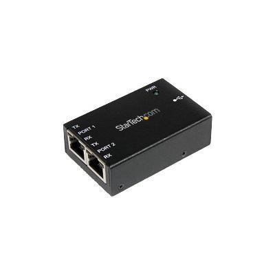 2 Port Industrial USB to Serial RJ45 Adapter - Wallmount and DIN Rail - serial adapter - 2 ports