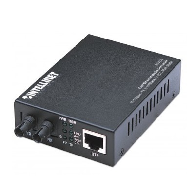 Intellinet Network Solutions 506519 10 100Base TX to 100Base FX ST Multi Mode 2 km Fast Ethernet Media Converter