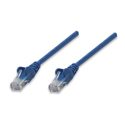 Intellinet Network Solutions 319874 25ft Cat5e RJ 45 Male RJ 45 Male Patch Cable Blue