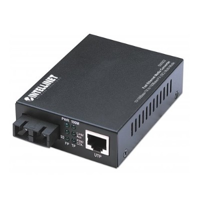 Intellinet Network Solutions 506502 10 100Base TX to 100Base FX SC Multi Mode 2 km Fast Ethernet Media Converter