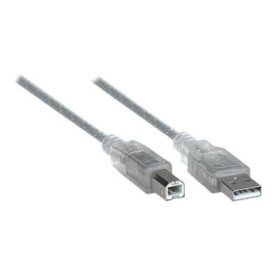 Manhattan 333405 USB cable USB M to USB Type B M USB 2.0 6 ft transparent silver