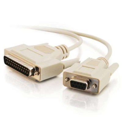 Cables To Go 03021 Serial cable DB 25 M to DB 9 F 15 ft white