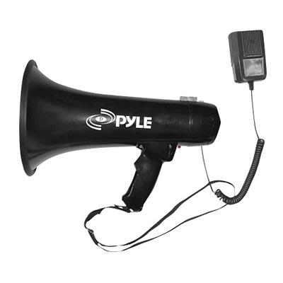 Pyle PMP43IN PMP43IN 40W Professional Megaphone / Bullhorn with Siren and 3.5mm Aux-In for Digital Music/iPod Pyle PMP43IN PMP43IN 40W Professional Megaphone / Bullhorn with Siren and 3.5mm Aux-In for Digital Music/iPod