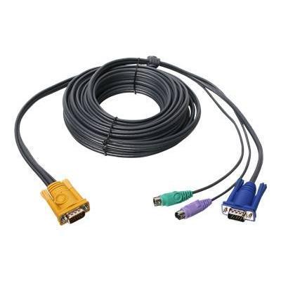 Iogear G2L5206PTAA G2L5206PTAA Keyboard video mouse KVM cable 6 pin PS 2 HD 15 M to HD 15 M 20 ft for GCS1716