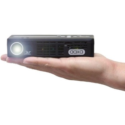 Aaxa Technologies Kp500-02 P4x Led Pico Projector  Pocket Size  Rechargeable Battery  125 Lumens  Hdmi  Media Player  15 000 Hour Led Life