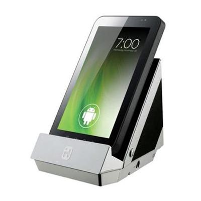 Portable Stand Stereo Speaker and Charging Dock for Android Tablets and Smartphones