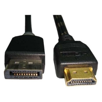 Unirise USA HDMIDP 06F MM 6ft HDMI to Displayport Cable Male Male Black