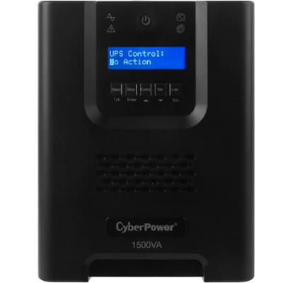Cyberpower PR1500LCD Smart App Sinewave PR1500LCD UPS AC 120 V 1050 Watt 1500 VA 17 Ah RS 232 USB output connectors 8