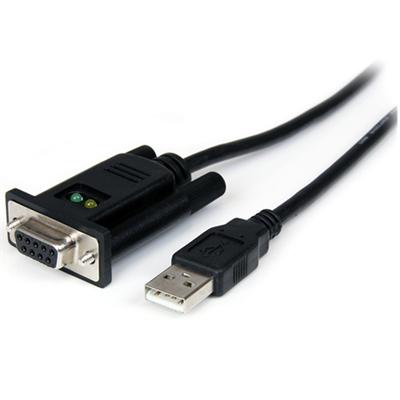 StarTech.com ICUSB232FTN 1 Port USB to Null Modem RS232 DB9 Serial DCE Adapter Cable with FTDI USB to DB9 USB to Serial Port