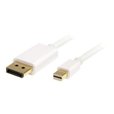 StarTech.com MDP2DPMM3MW 3m White Mini DisplayPort to DisplayPort 1.2 Adapter Cable 4k DisplayPort cable Mini DisplayPort M to DisplayPort M 10 ft w