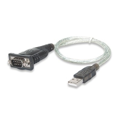 Manhattan 205146 USB to Serial Converter Connects One Serial Device to a USB Port Prolific PL 2303RA Chip 45cm 18in