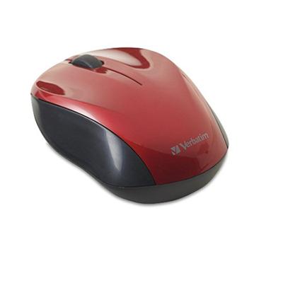Verbatim 97669 Nano Wireless Notebook Optical Mouse Mouse optical wireless 2.4 GHz USB wireless receiver red