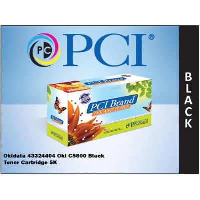 Premium Compatibles 43324404 PCI 43324404 C5800 Black Toner for Okidata Printers