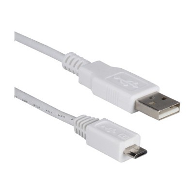 QVS USB1M 2M USB cable Micro USB Type B M to USB M 6.6 ft white